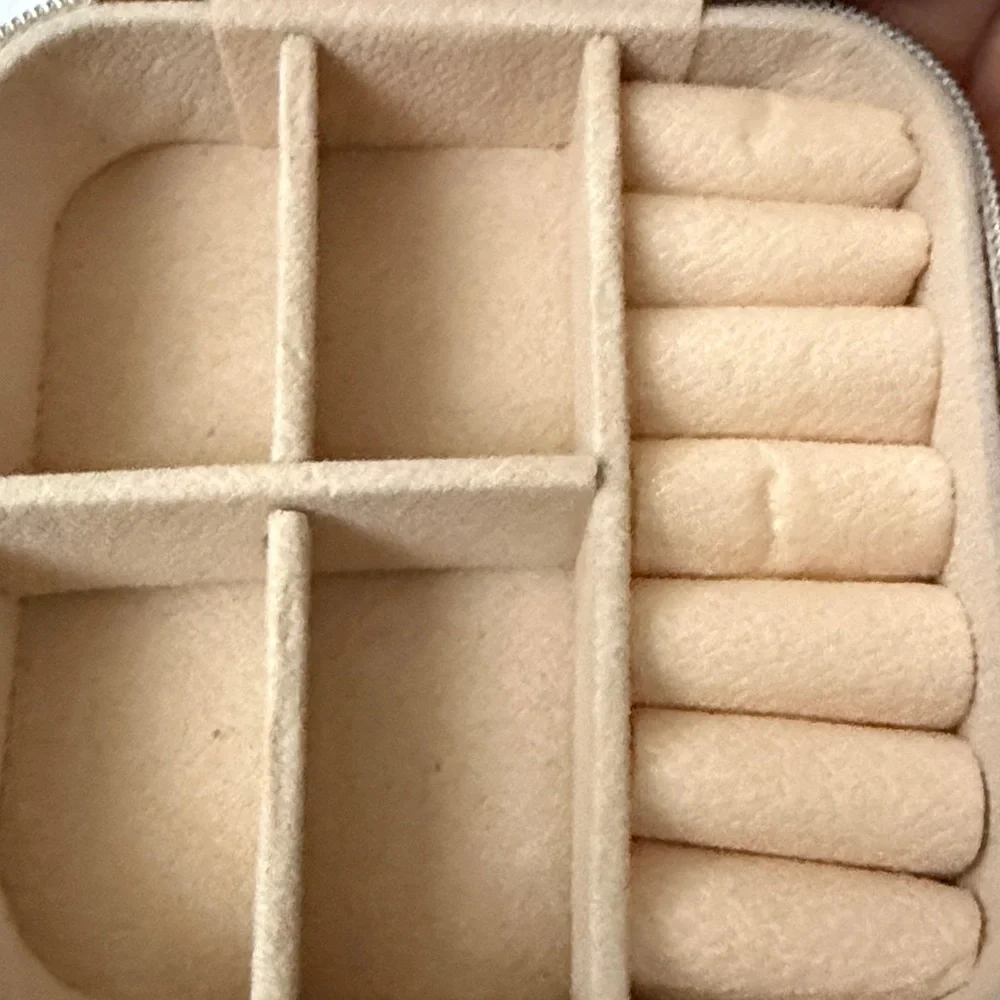 Pale pink Jewelry Box with Pearl Initial M